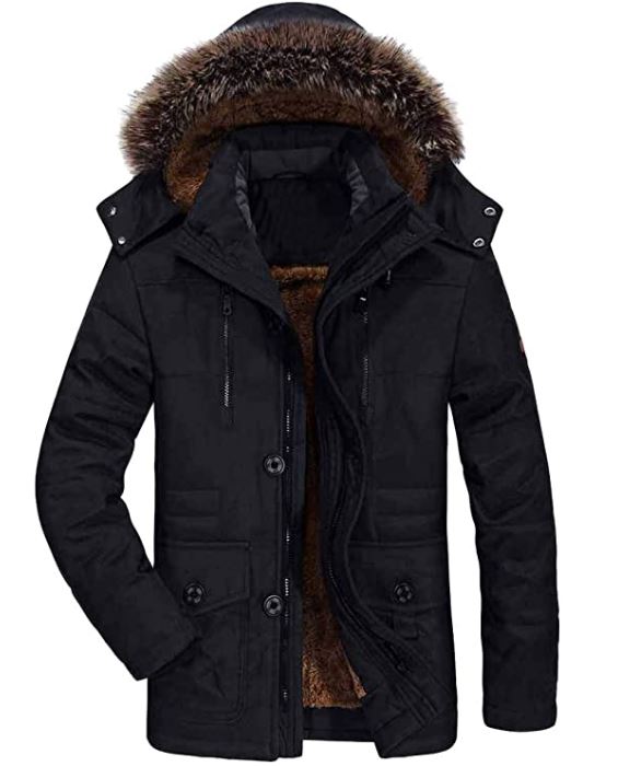 FTCayanz Uomo Giacca Invernale Giubbotto Parka Caldo con Cappuccio Casual  Giacche - Biostaff