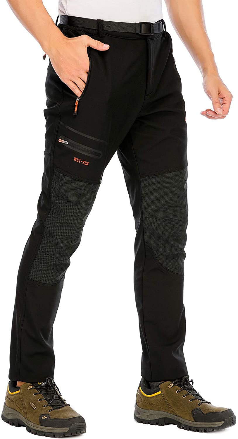 DAFENP Pantaloni Trekking Sci Uomo Invernali Pantaloni da Lavoro Termici  Impermeabile Pantaloni Neve Softshell Montagna Escursionismo Caldo  All'aperto