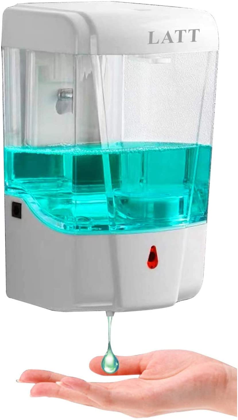 NICEME Dispenser di sapone da parete automatico, 700 ml, dispenser gel  liquido senza contatto con sensore a infrarossi per cucina, bagno, hotel