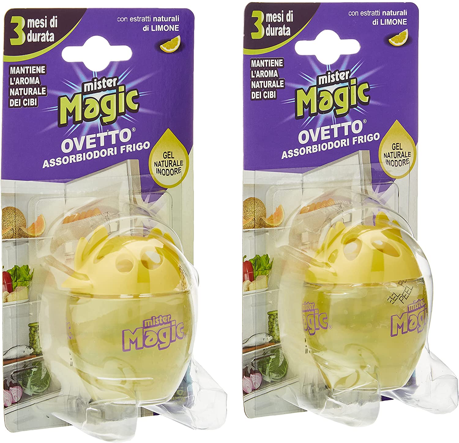 Mister Magic Ovetto Assorbi Odori Limone - 2 Pezzi - Biostaff